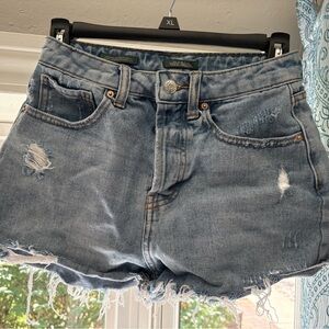 Target Blue Jean Shorts Distressed High-Waisted
